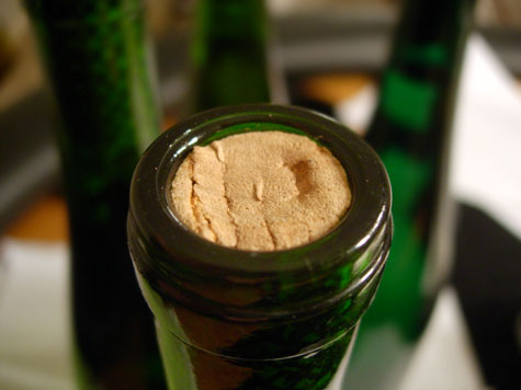 Corked bottle of Riesling 