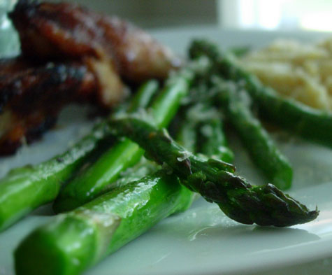 Oven-roasted asparagus