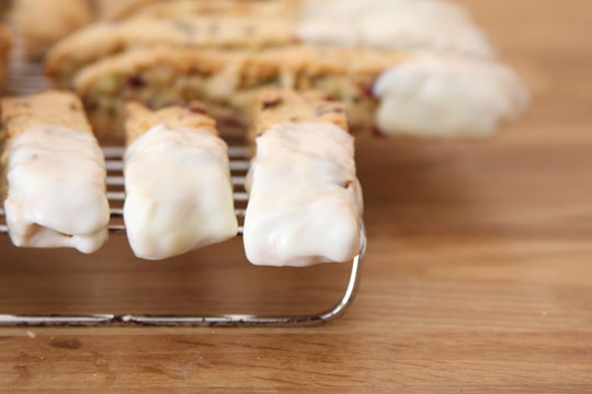 Red, White, and Green Biscotti