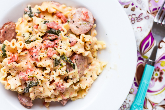 Creamy Sausage and Spinach Pasta